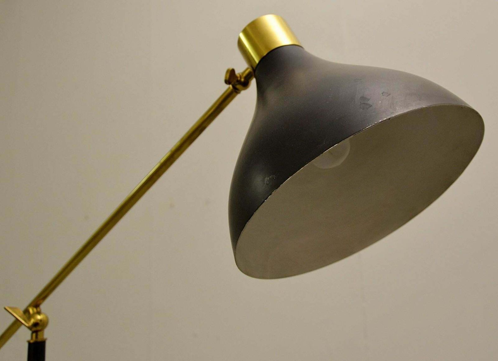 Stilnovo Floor Lamp Marble Base And A Brass Arm, 1950s photo buy