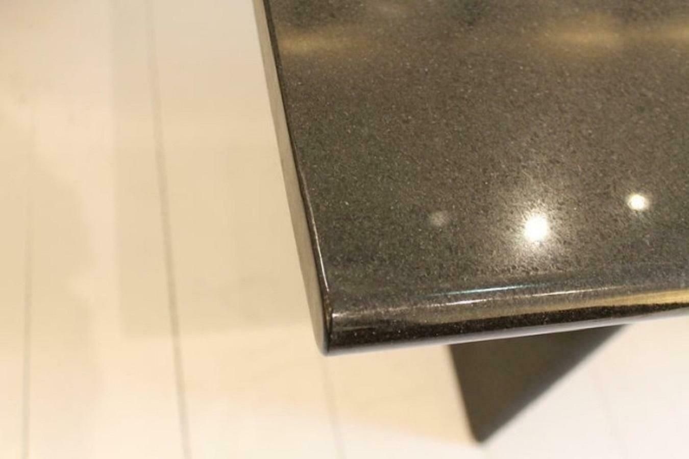 "Asolo" Table By Angelo Mangiarotti In Black Granite, Italy, Circa 1980 photo furniture