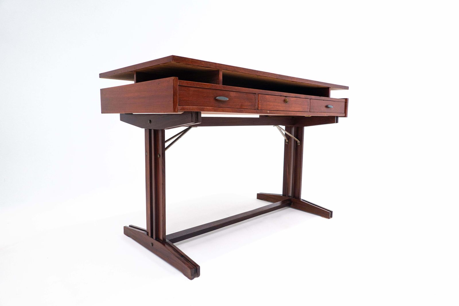 Mid Century Modern Wooden Desk, Italy, 1960s photo furniture