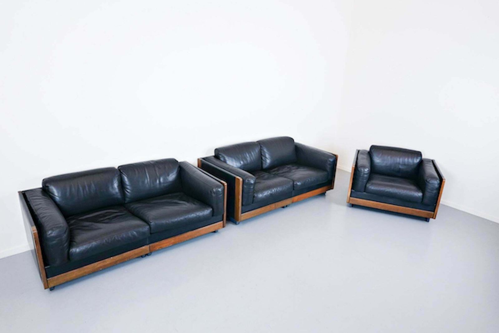 Armchair Model "920" By Afra & Tobia Scarpa For Cassina, Black Leather, 1960s photo Furniture