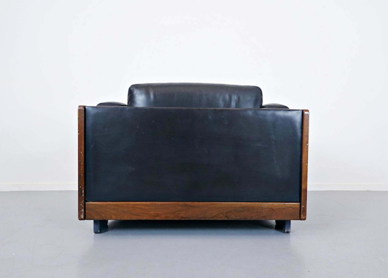 Armchair Model "920" By Afra & Tobia Scarpa For Cassina, Black Leather, 1960s photo vintage