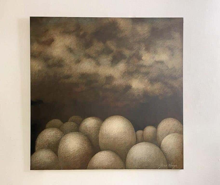 Mid Century Modern Painting By Yves Rayé, 1979 photo 1911.0