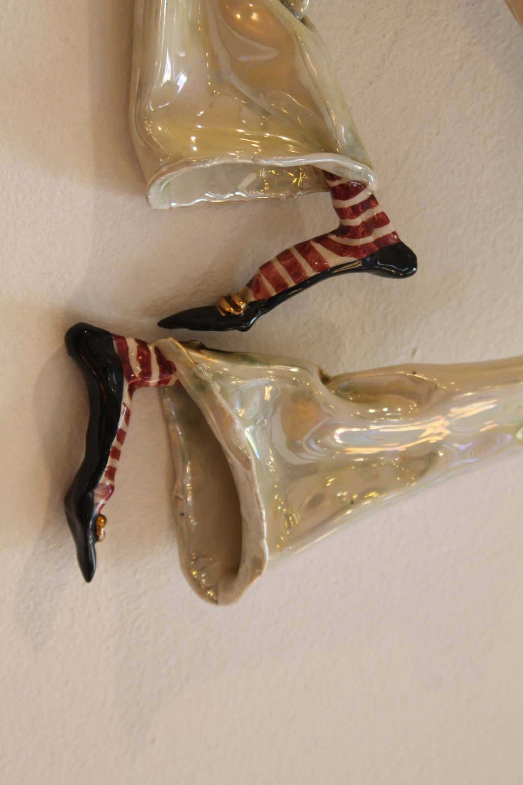 Harlequins, 1950s Otello Rosa Sculptural Wall Lamps For San Polo Venezia Ceramic photo vintage
