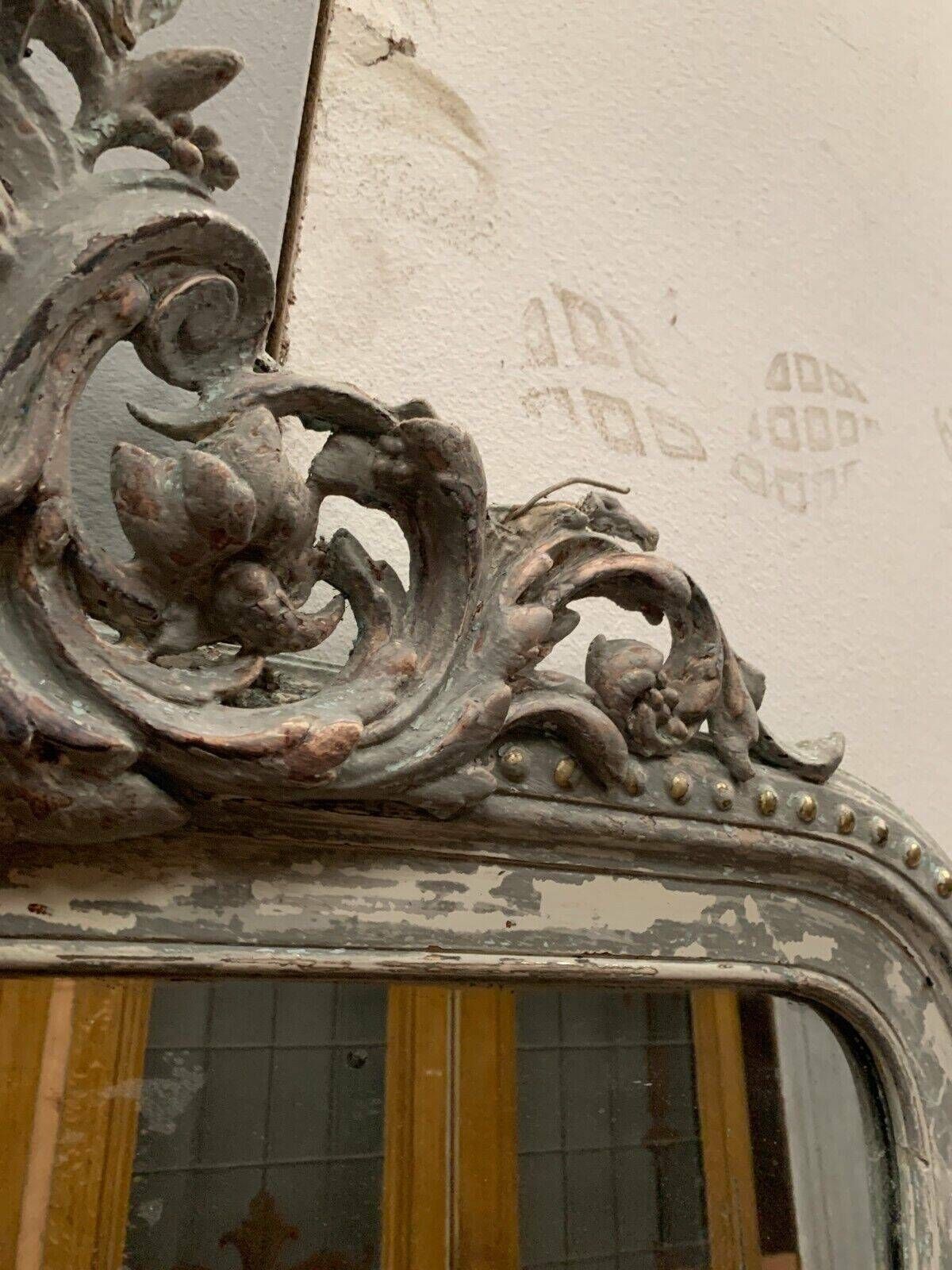 Louis XV Style Mirror In Wood And Patinated Stucco 19th Century photo furniture