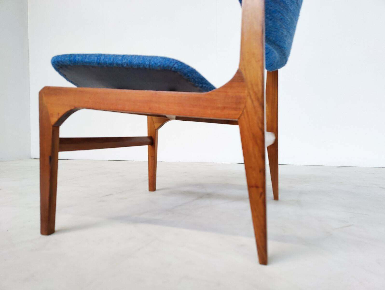 Mid Century Modern Set Of Two Armchairs With Matching Ottoman, Italy, 1960s photo furniture