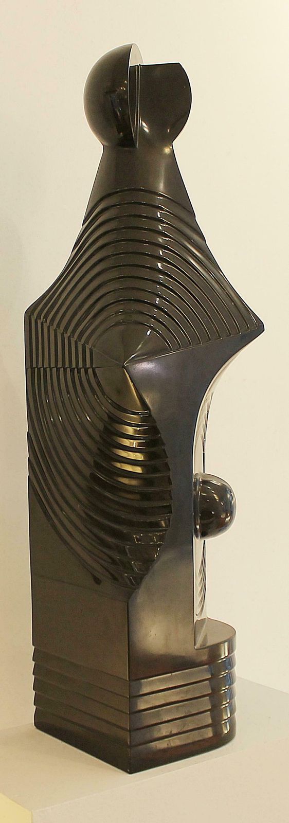 Sculpture In Black Mazy Marble Signed By Jef Goris, Belgium, C.1970 photo for sale