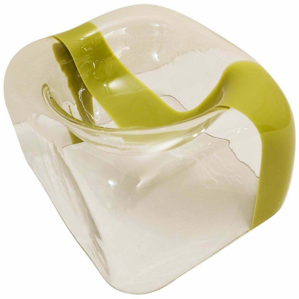 Sculptural Murano Glass Vase By Carlo Nason For Mazzega, Italy, 1970s