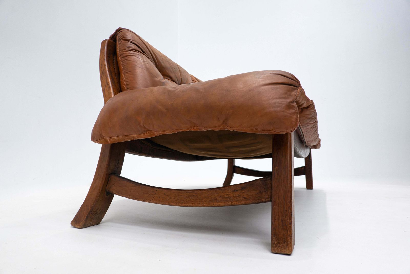 6050.0 Mid Century Lounge Set, Original Cognac Leather, Brazilian Style, 1960s photo