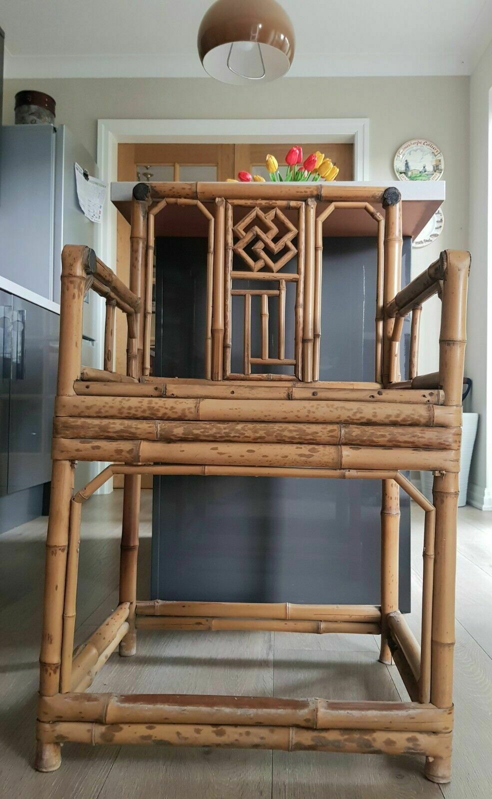 Chinese Bamboo Brighton Pavilion Style Armchair Shanxi Province Late 18thc