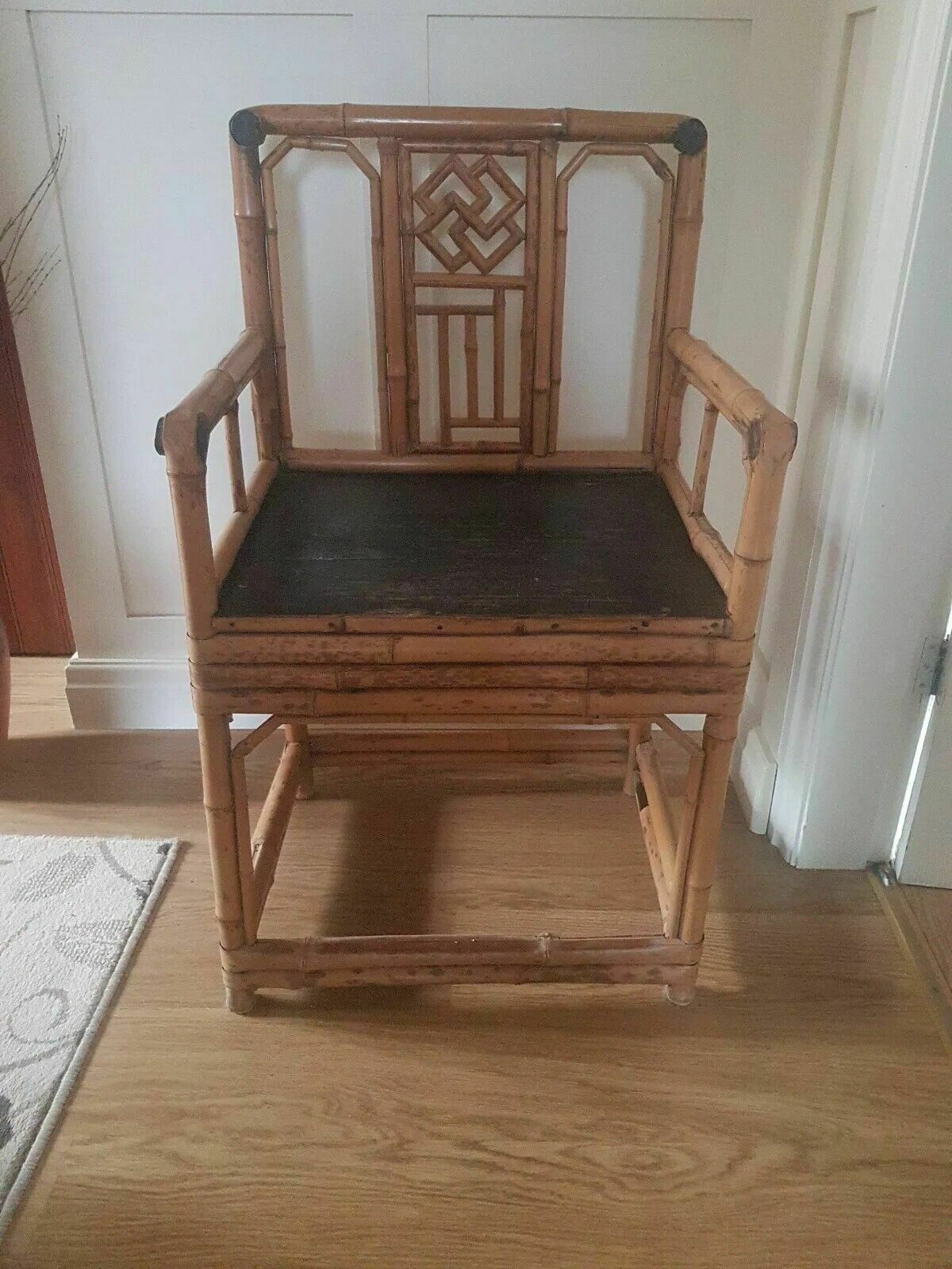 895.0 Chinese Bamboo Brighton Pavilion Style Armchair Shanxi Province Late 18thc photo