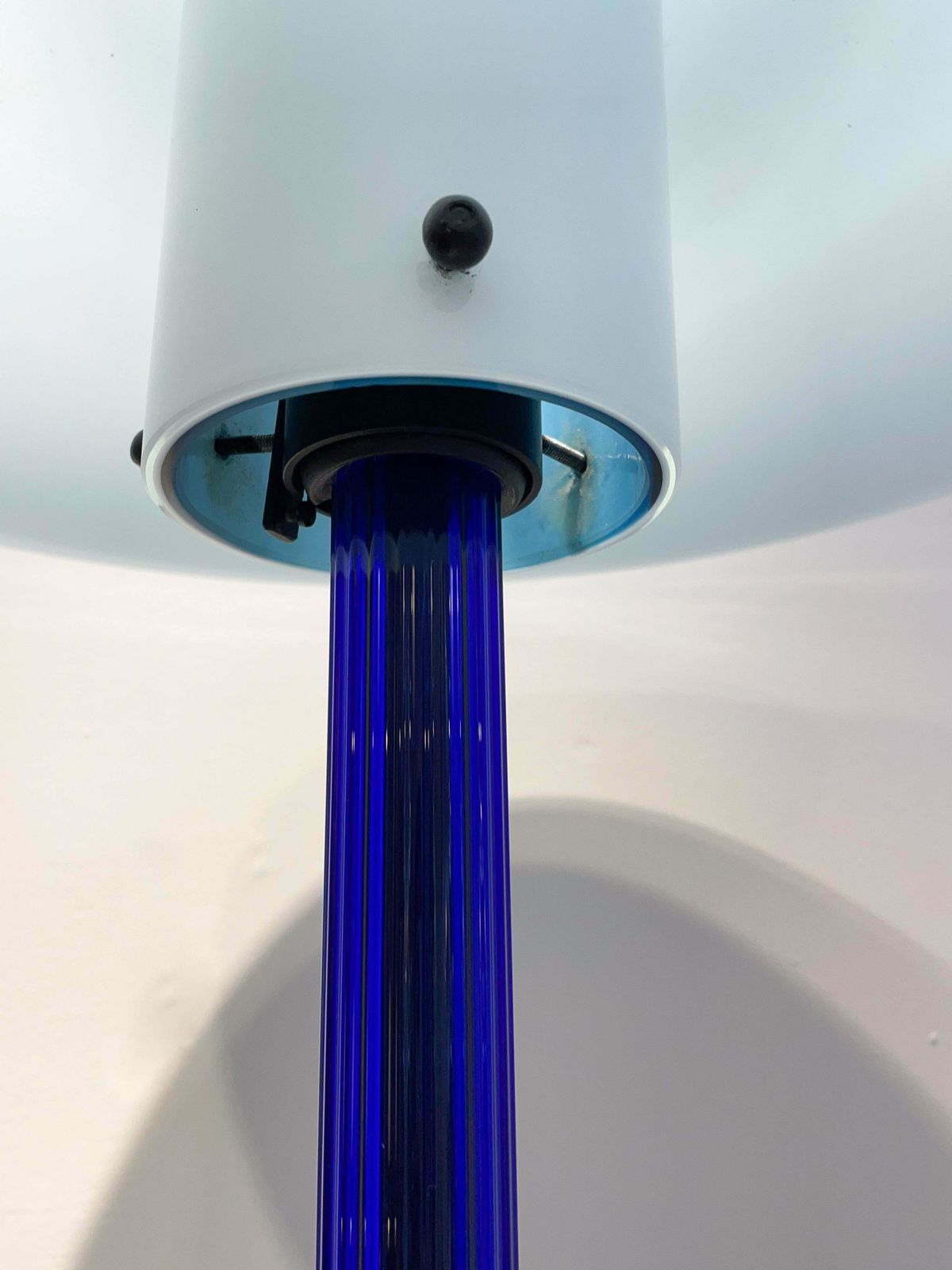 Blue Chiara Floor Lamp By Cini Boeri For Venini, Italy, 1980s photo vintage