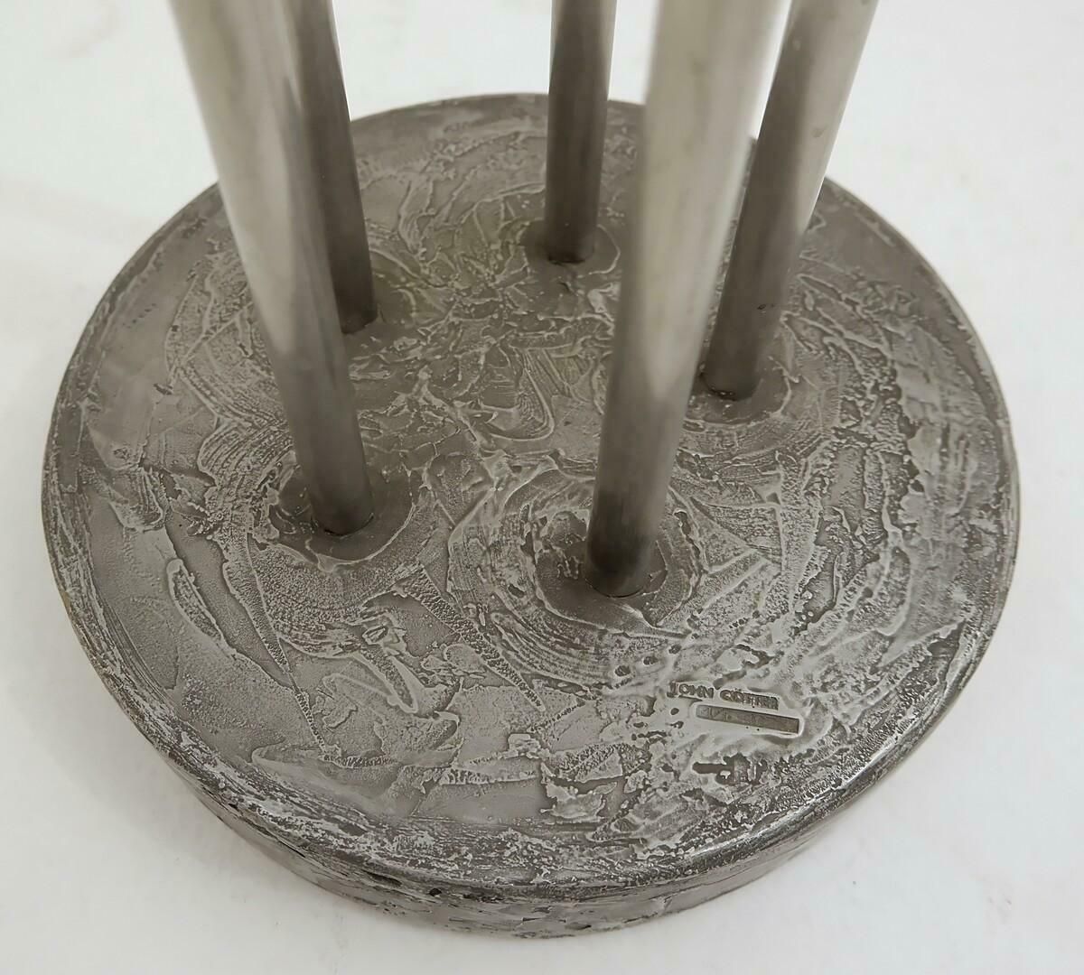 Abstract Lips Metal Sculpture By John Cotter, Signed On The Base photo vinterior