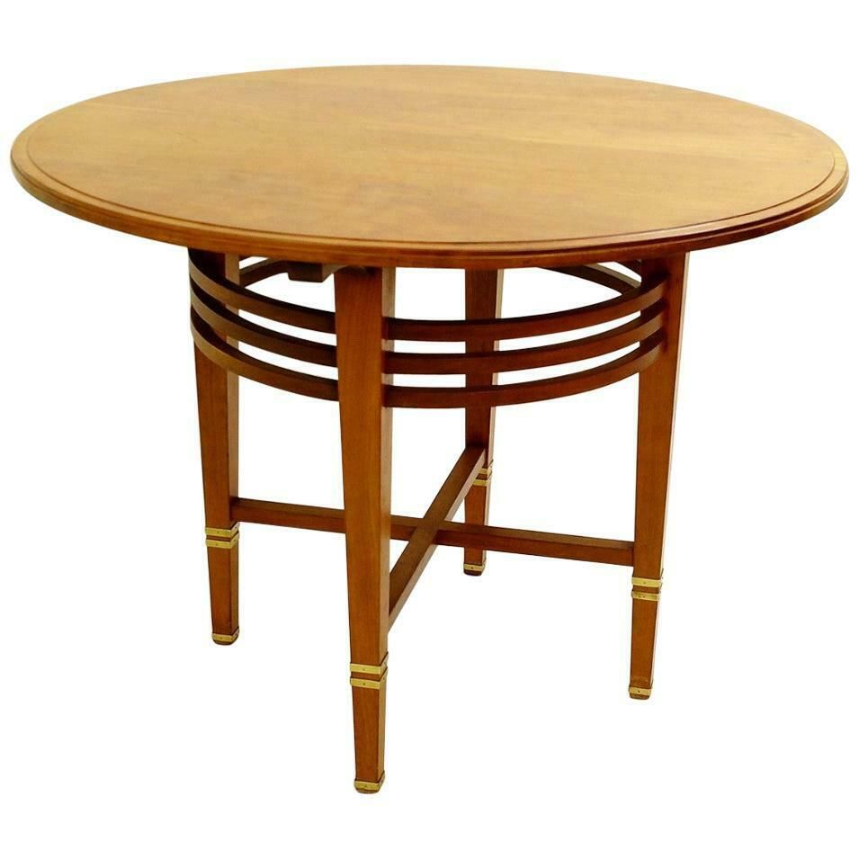 Gustave Serrurier Bovy Mahogany And Brass "Liszt" Pedestal Table, Circa 1903 photo furniture
