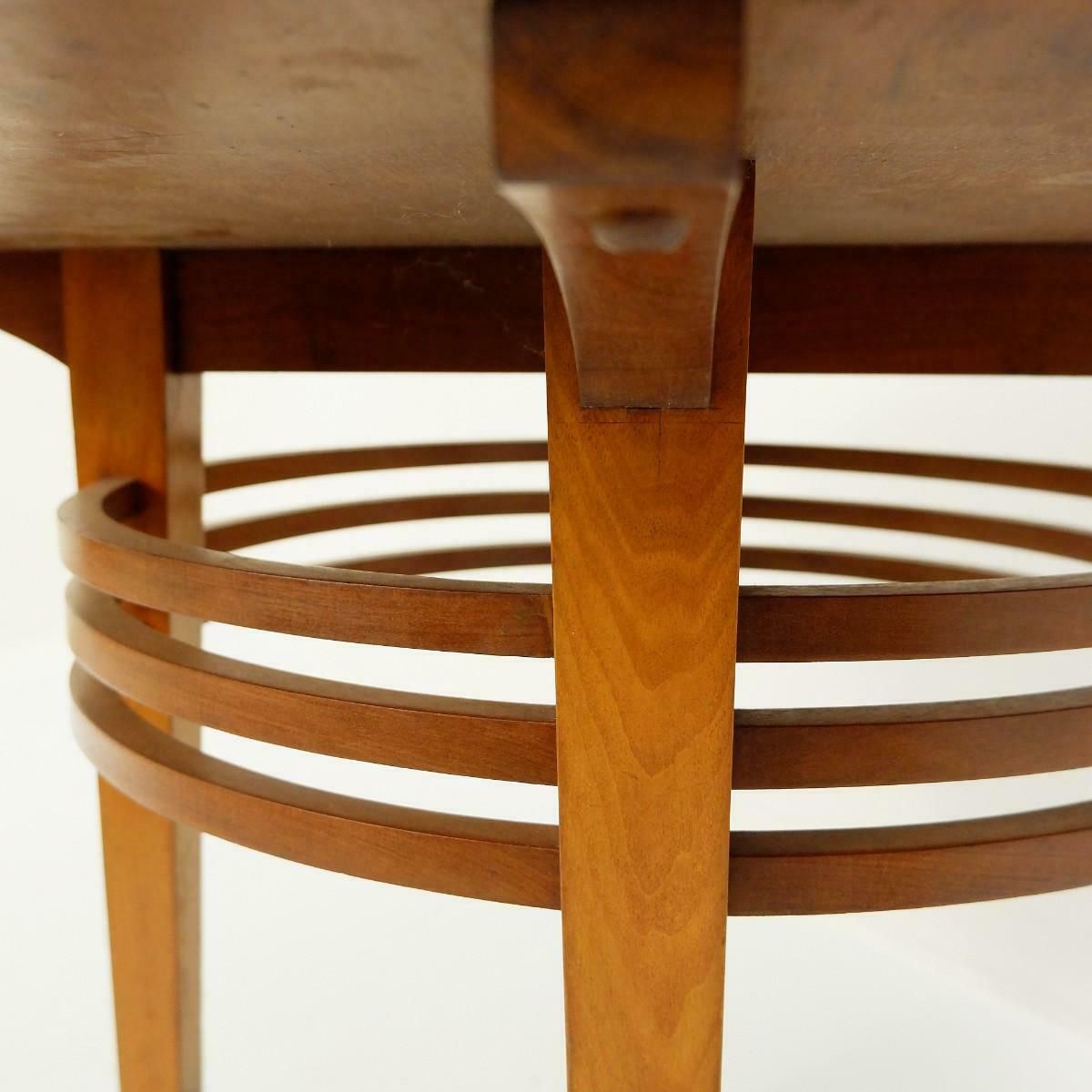 Gustave Serrurier Bovy Mahogany And Brass "Liszt" Pedestal Table, Circa 1903 photo Furniture