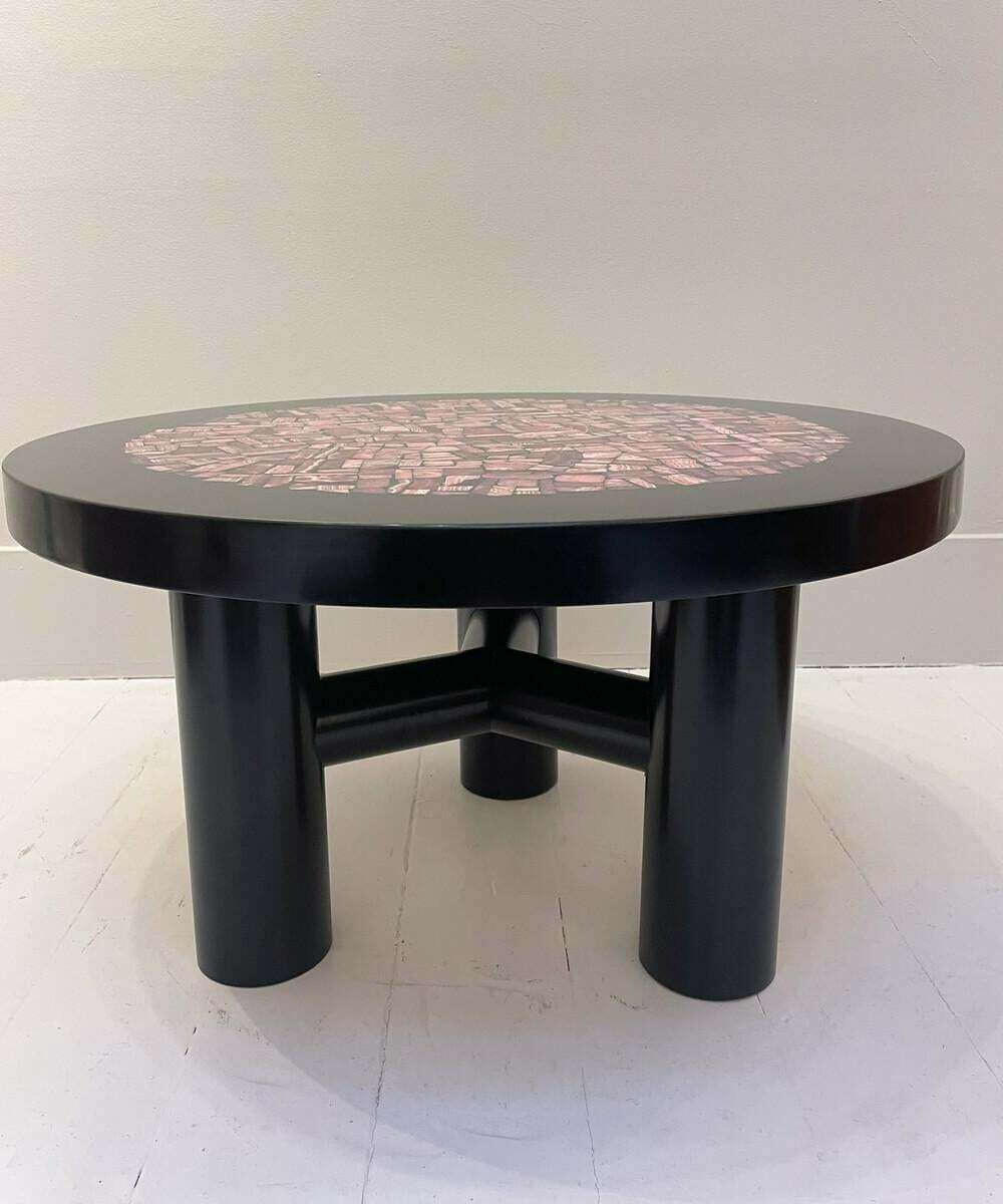 Coffee Table In Rhodochrosite And Resin Attributed To Etienne Allemeersch photo Furniture
