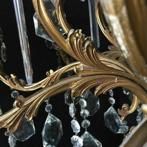 photo buy Very Large Italian Two Tiered Brass And Antique Chandelier
