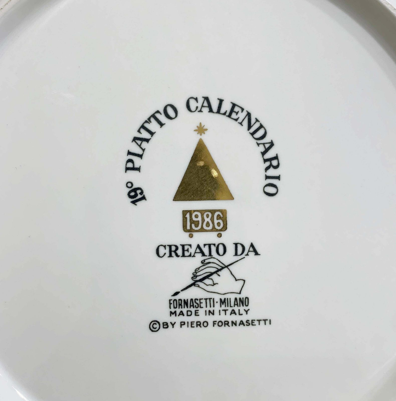 Piero Fornasetti Calendar Porcelain Plate For The Year 1986 photo furniture