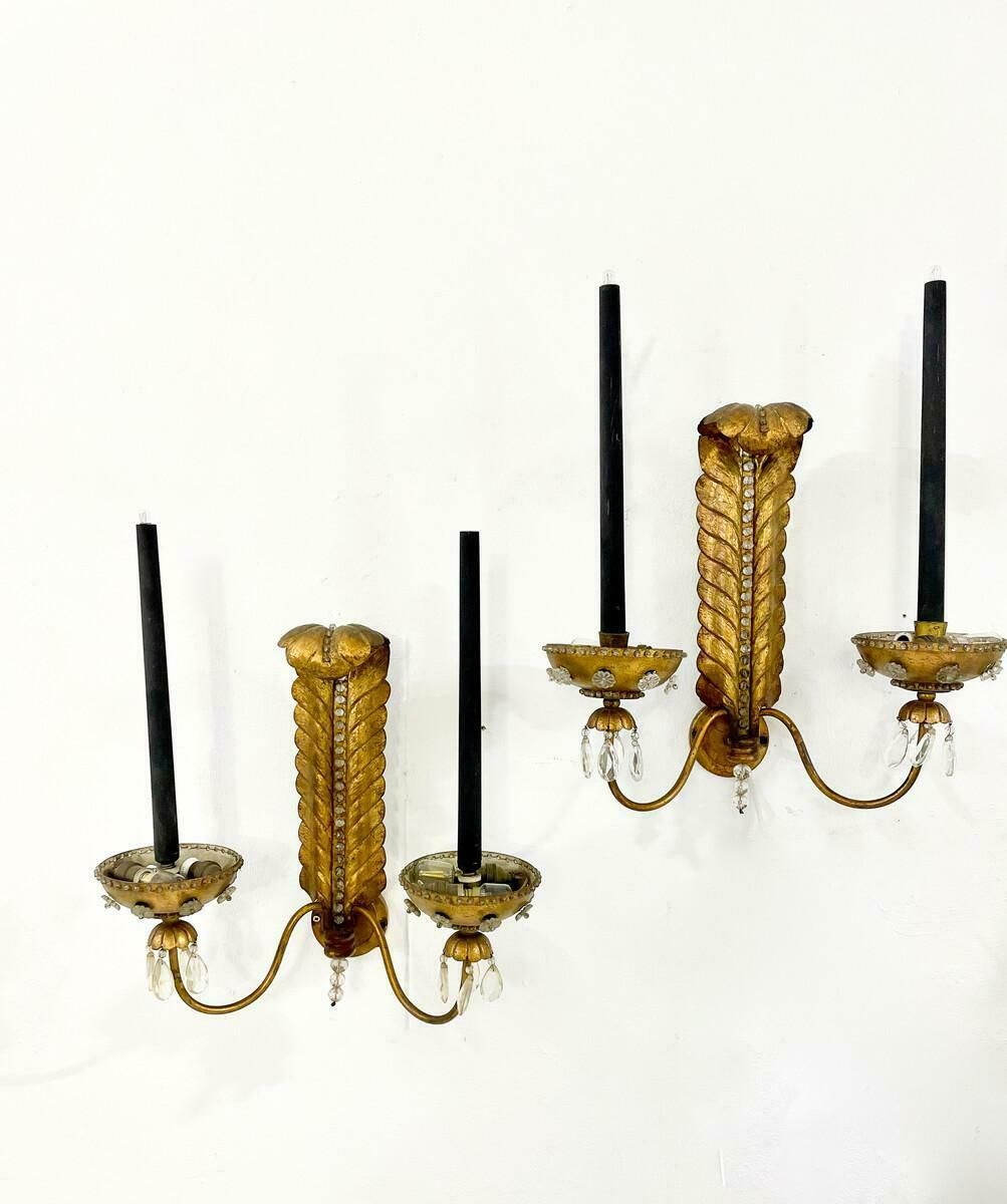 Pair Of Wall Lights In The Style Of Baguès, France, 1940s photo vinterior