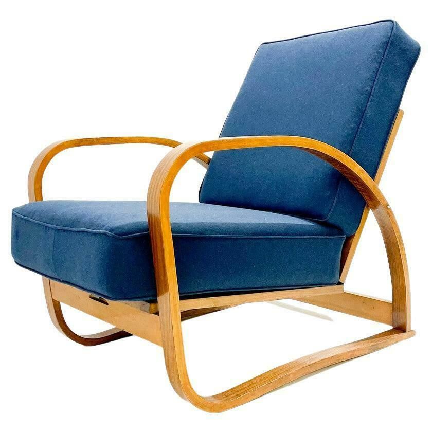Bentwood Armchair, Jindrich Halabala With Adjustable Back, Czech Republic, 1940s photo buy