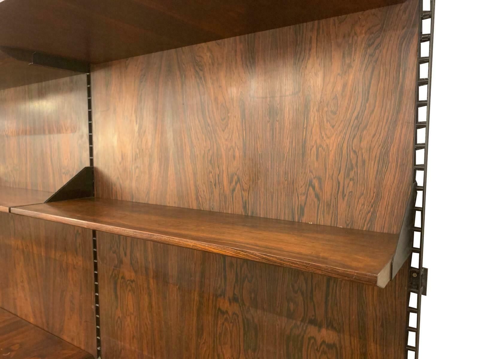 Mid Century Modern Italian Wall Unit, Wood, 1960s photo vintage