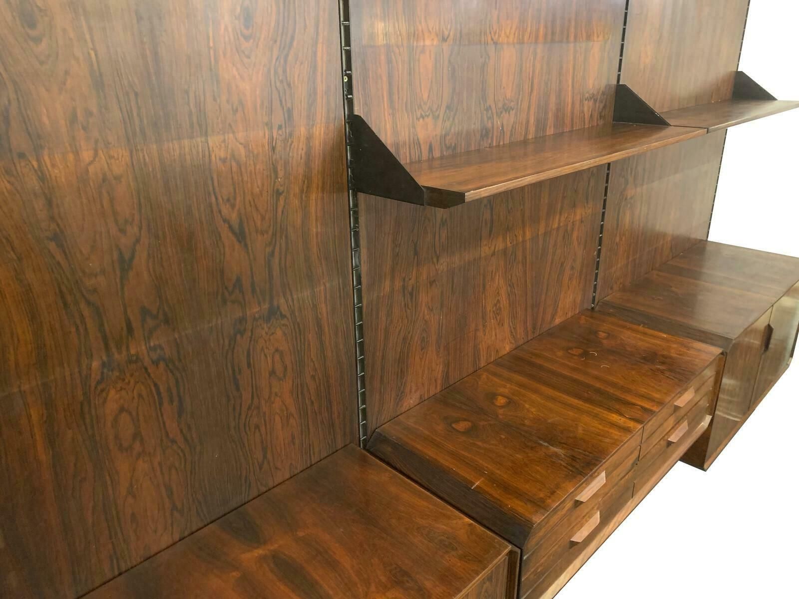 photo vinterior Mid Century Modern Italian Wall Unit, Wood, 1960s