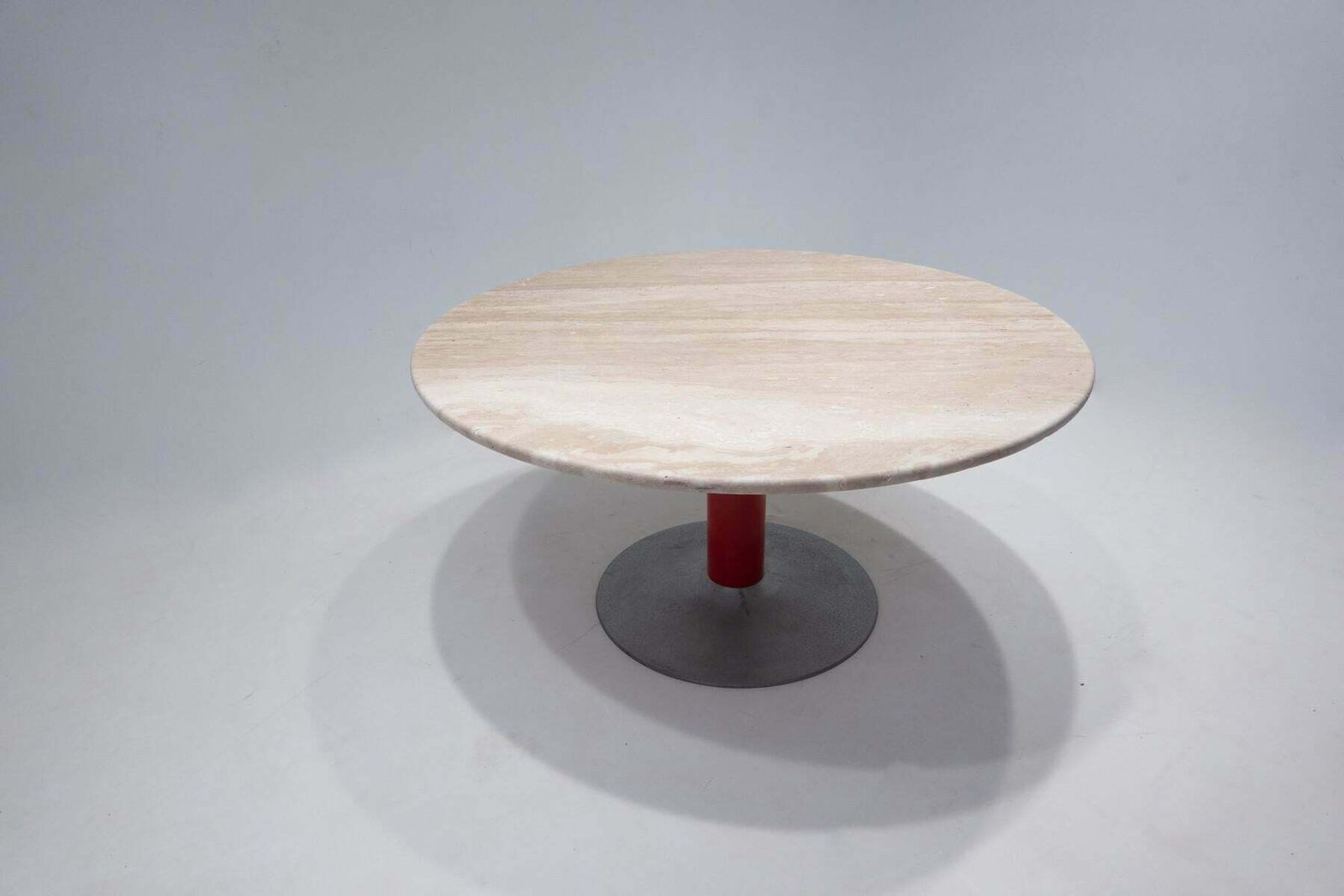 Mid Century Modern Dining Table, Travertine And Metal, Italy, 1960s, 2 Available photo Furniture