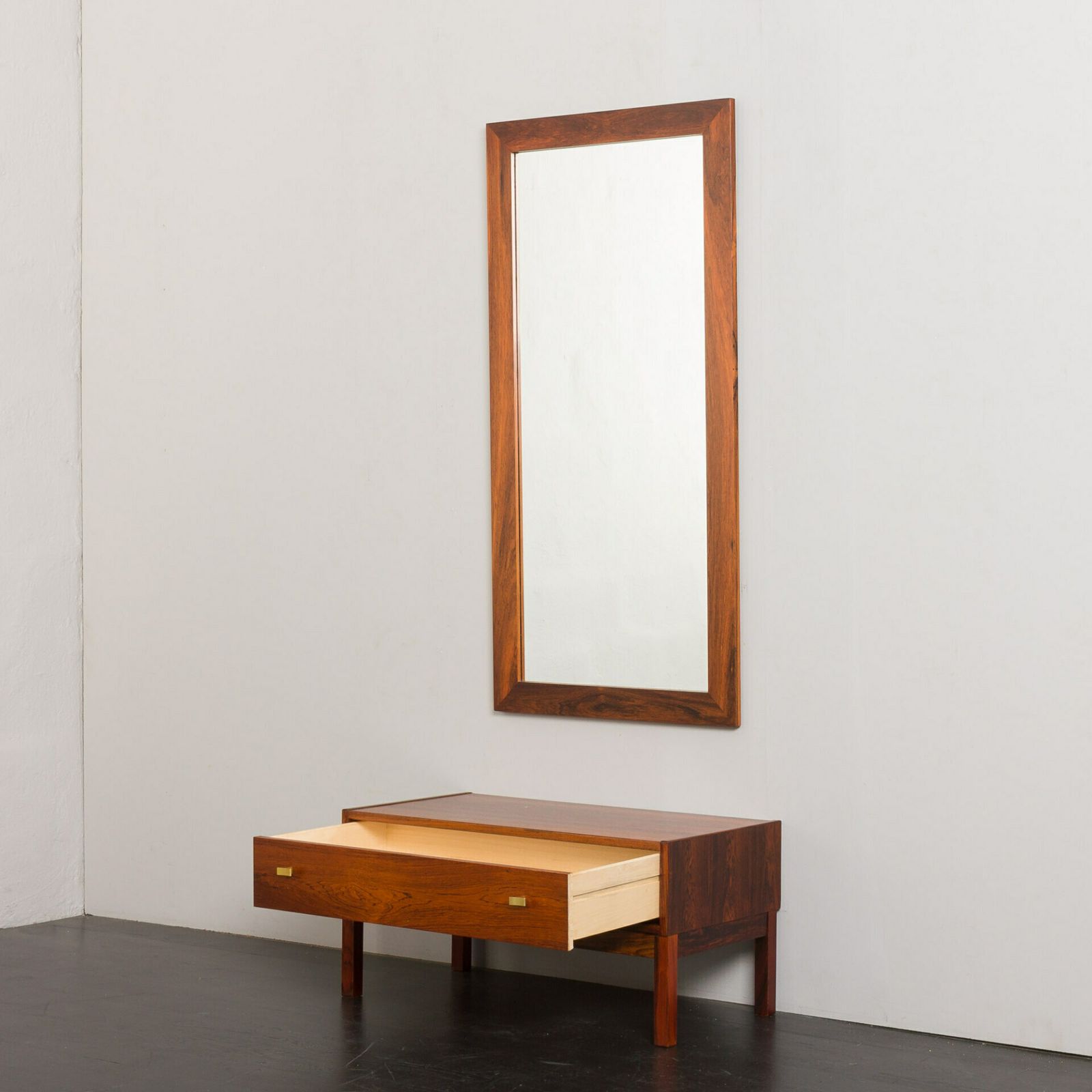 Scandinavian Mid Century Rosewood Console With A Mirror, Denmark 1960s photo Home Decor
