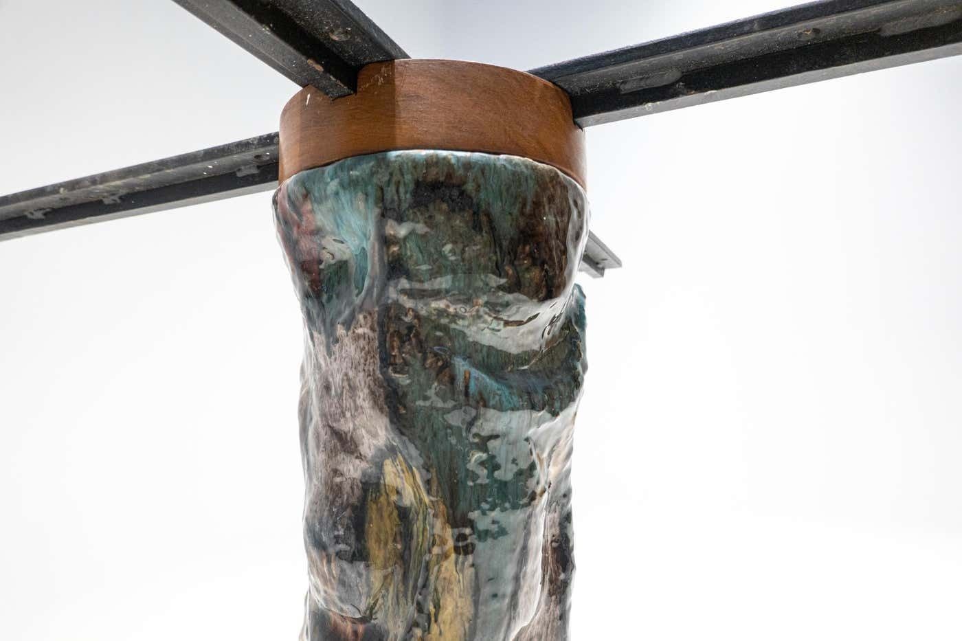 Furniture Wood And Ceramic Extendable Dining Table Melchiorre Bega & Pietro Melandri photo