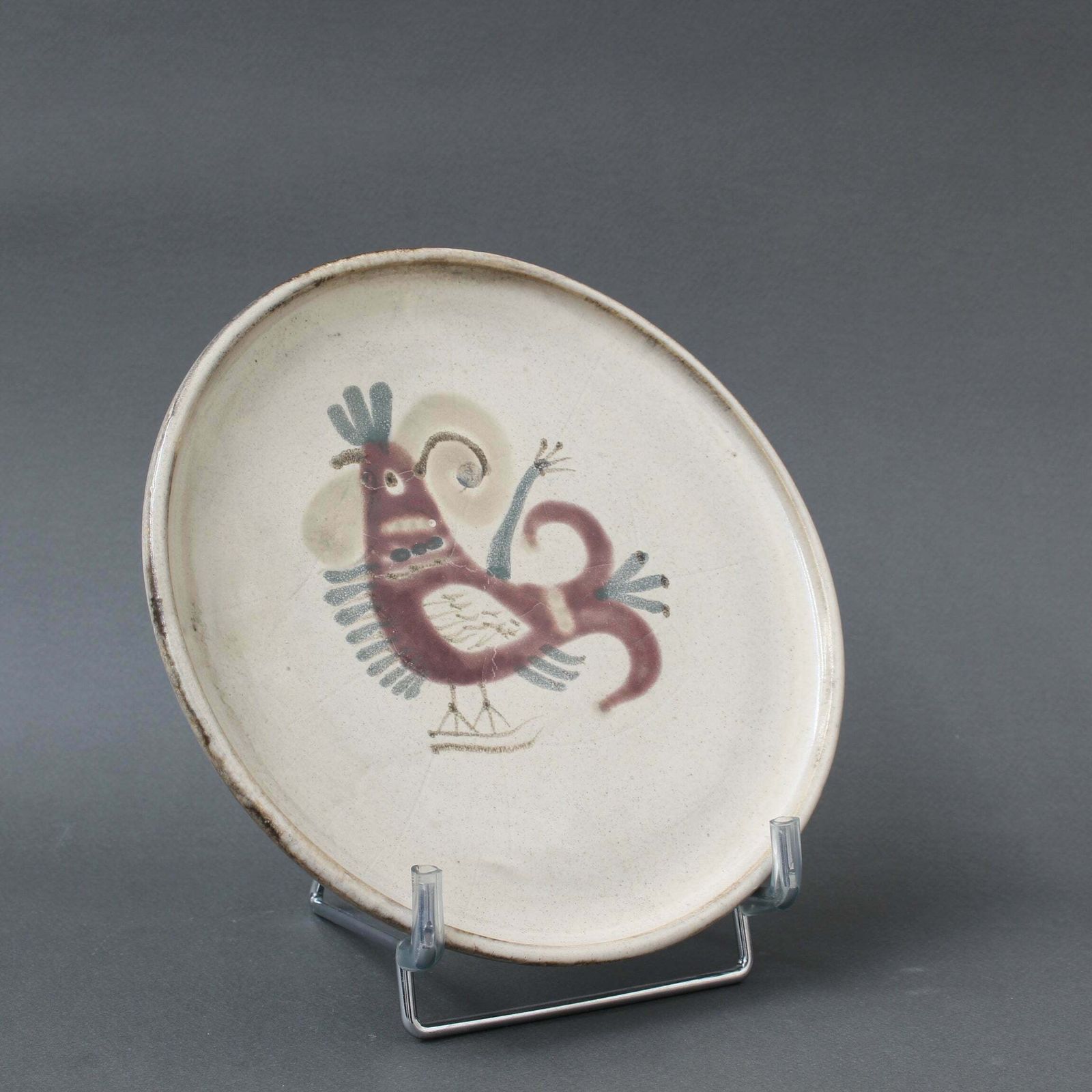 Mid Century French Ceramic Decorative Plate By Le Mûrier Circa 1960s photo furniture