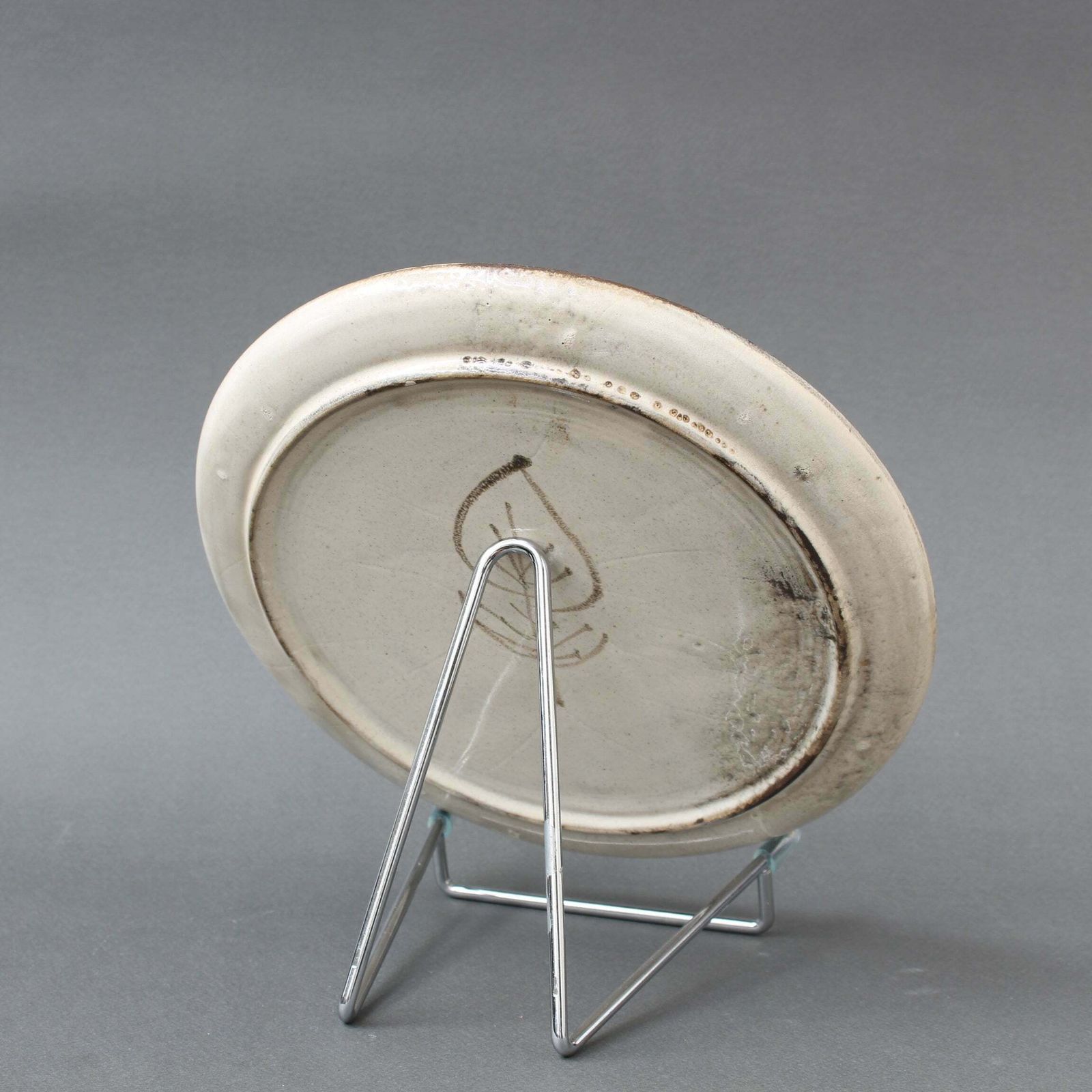 Mid Century French Ceramic Decorative Plate By Le Mûrier Circa 1960s photo 350.0