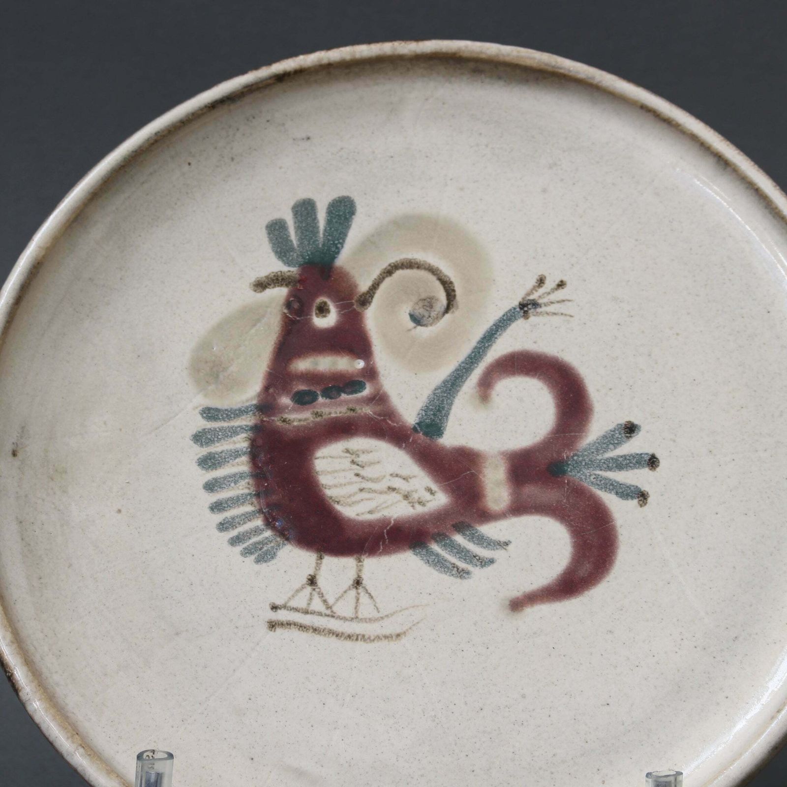 photo furniture Mid Century French Ceramic Decorative Plate By Le Mûrier Circa 1960s