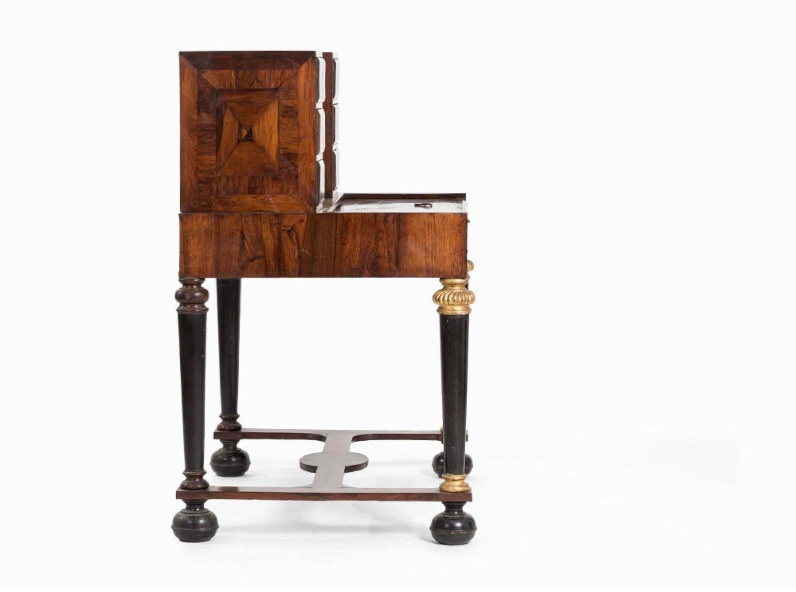 Gorgeous 18th Century Tin Marquetry Writing Desk/ Cabinet photo furniture