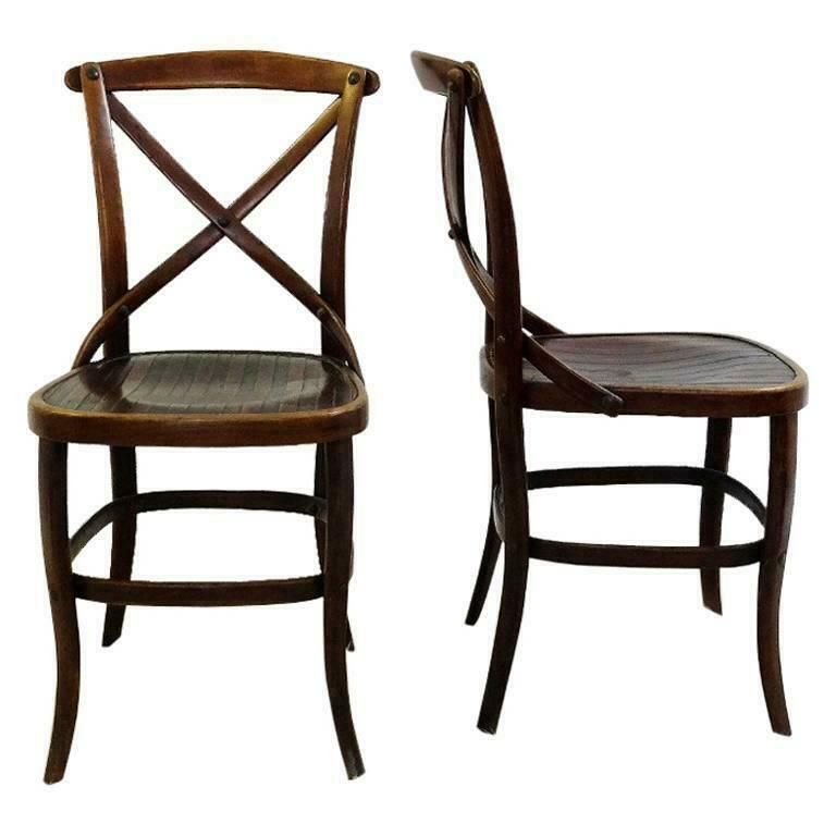 Late 19th Century Pair Of N°91 Chairs By Jacob And Josef Kohn