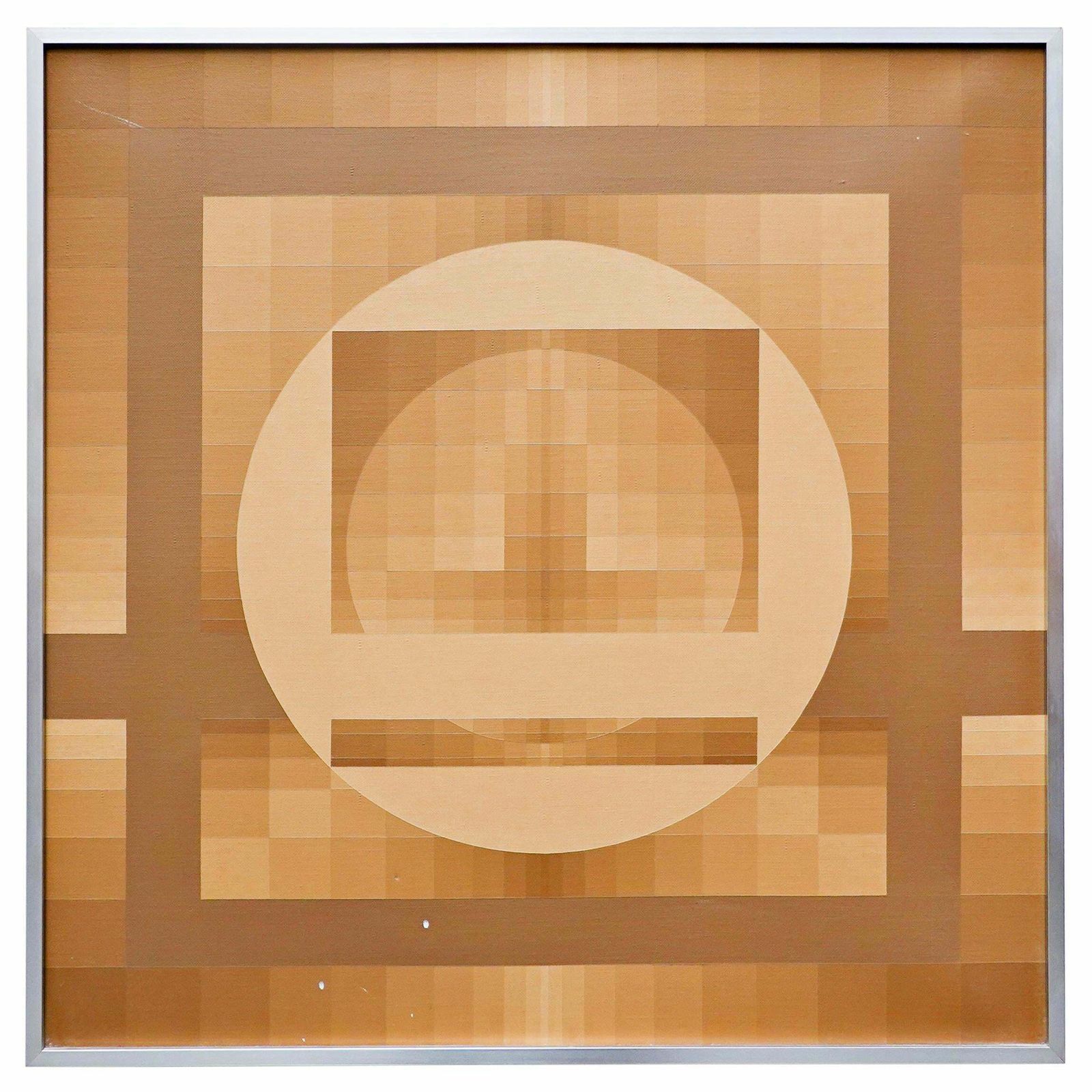 Georges Vaxelaire, Oil On Canvas "Geometric Composition", 1975, Belgium