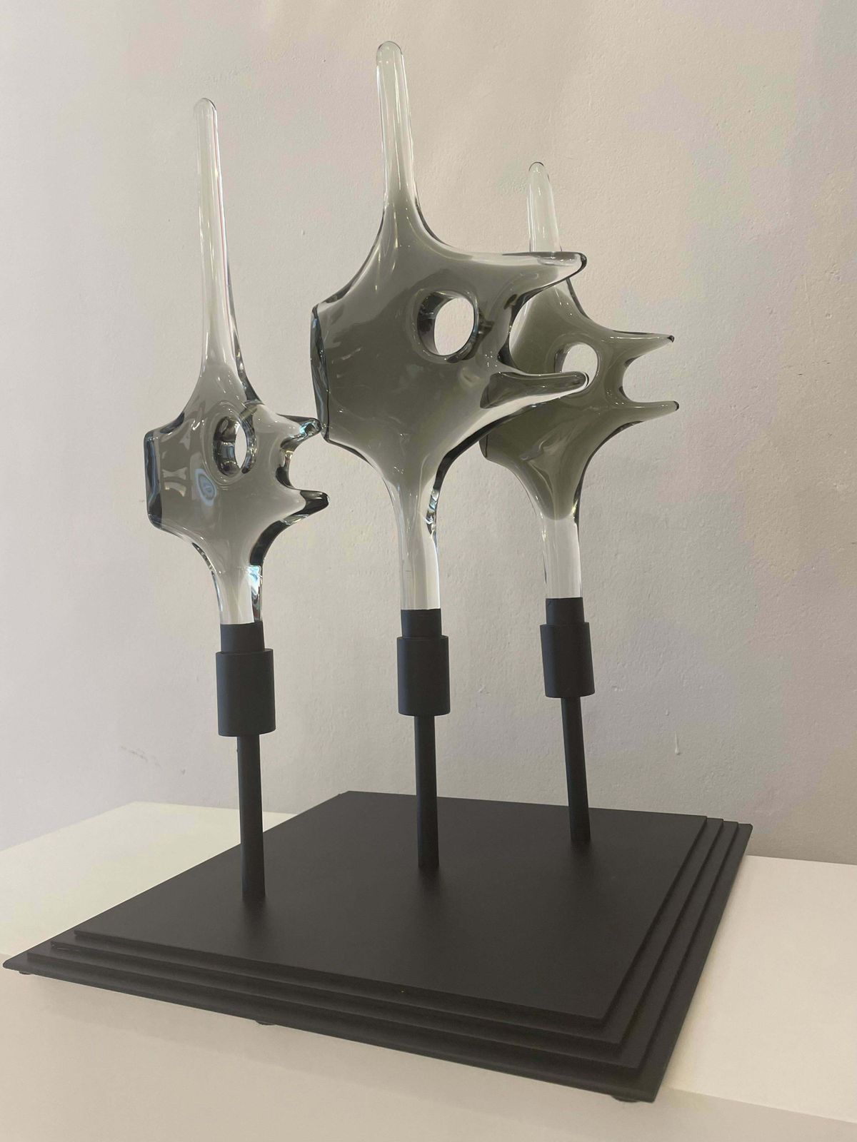 School Of Fish Glass Sculpture Attributed To Livio Seguso, 1970s photo for sale