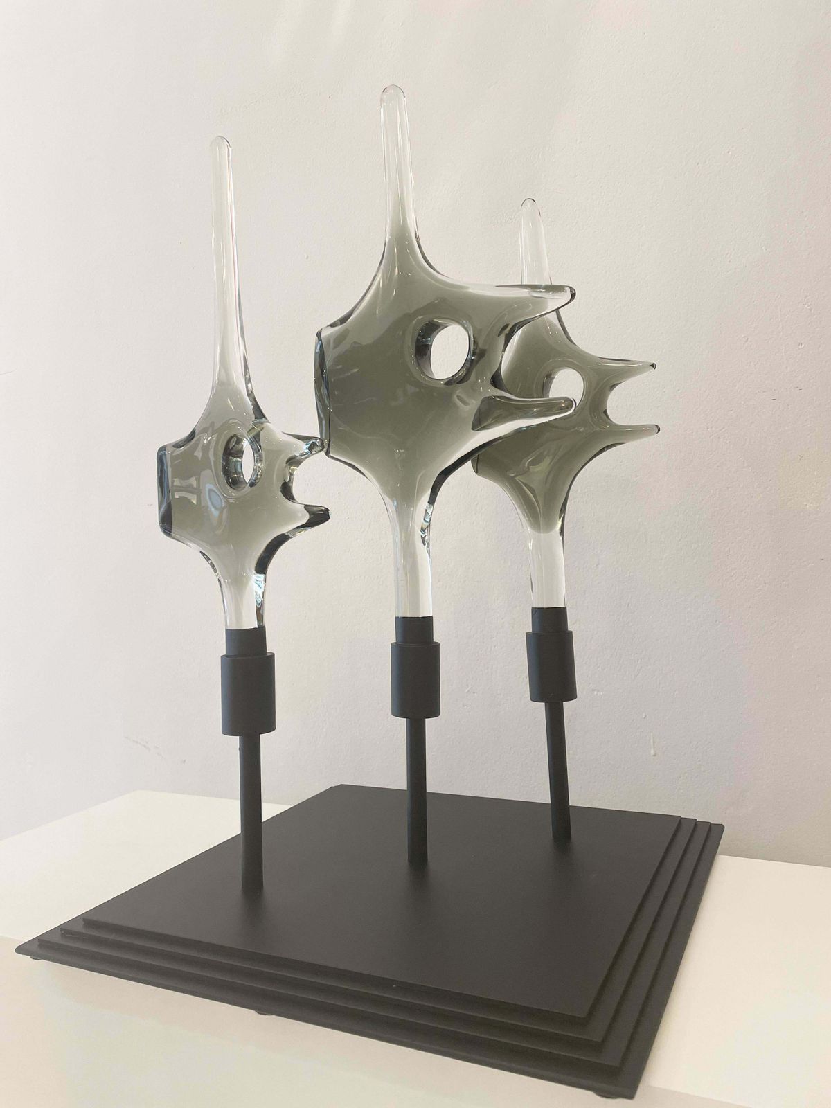 Art School Of Fish Glass Sculpture Attributed To Livio Seguso, 1970s photo