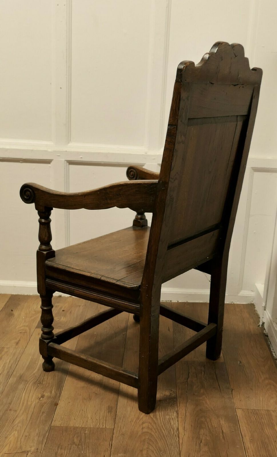 18th Century Carved Oak Celtic Wainscot Chair photo 1140.0