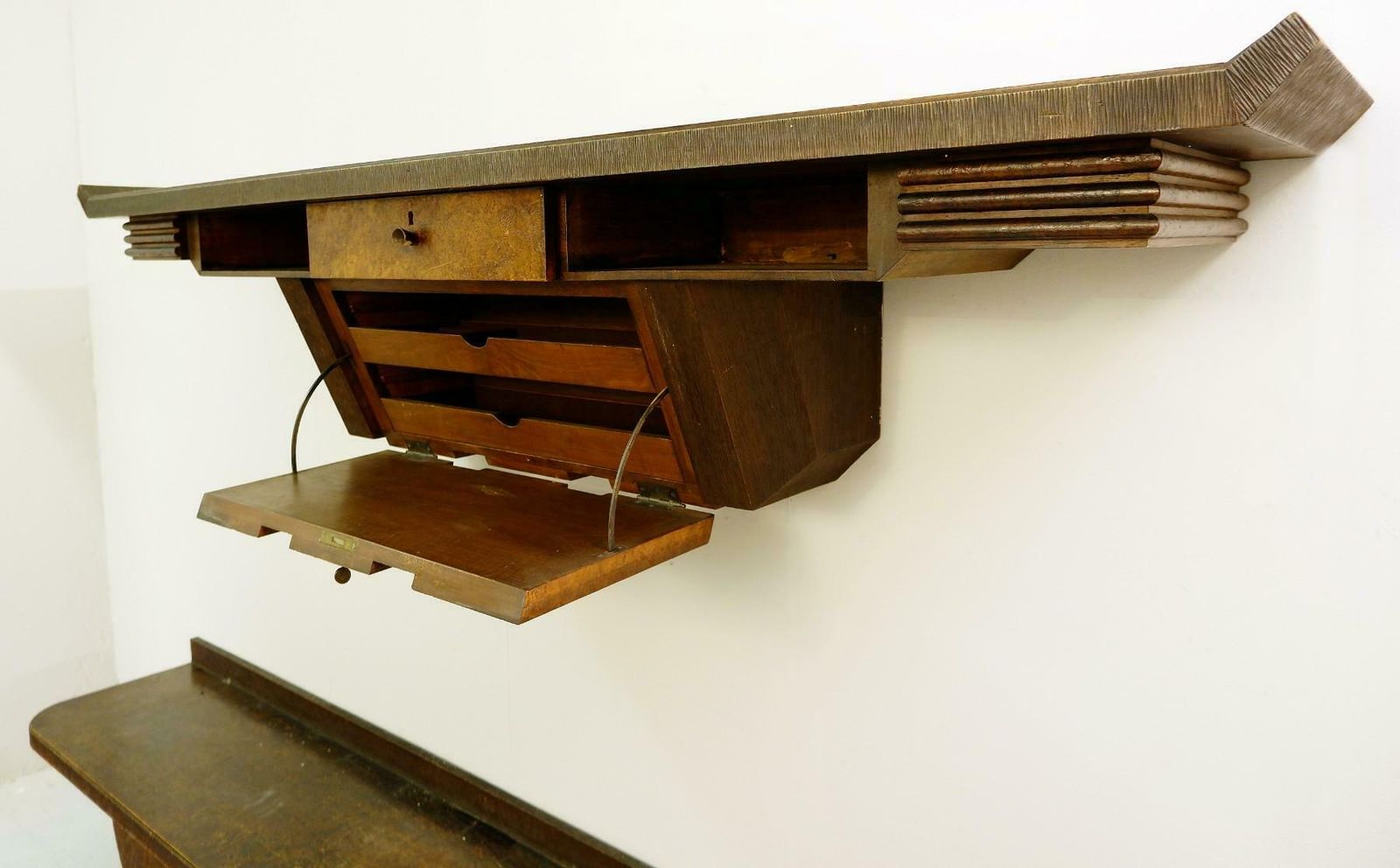 Extra Large Wood Console By Pier Luigi Colli, Italy, 1950s photo Furniture