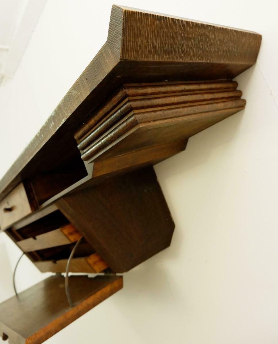 Extra Large Wood Console By Pier Luigi Colli, Italy, 1950s photo vintage