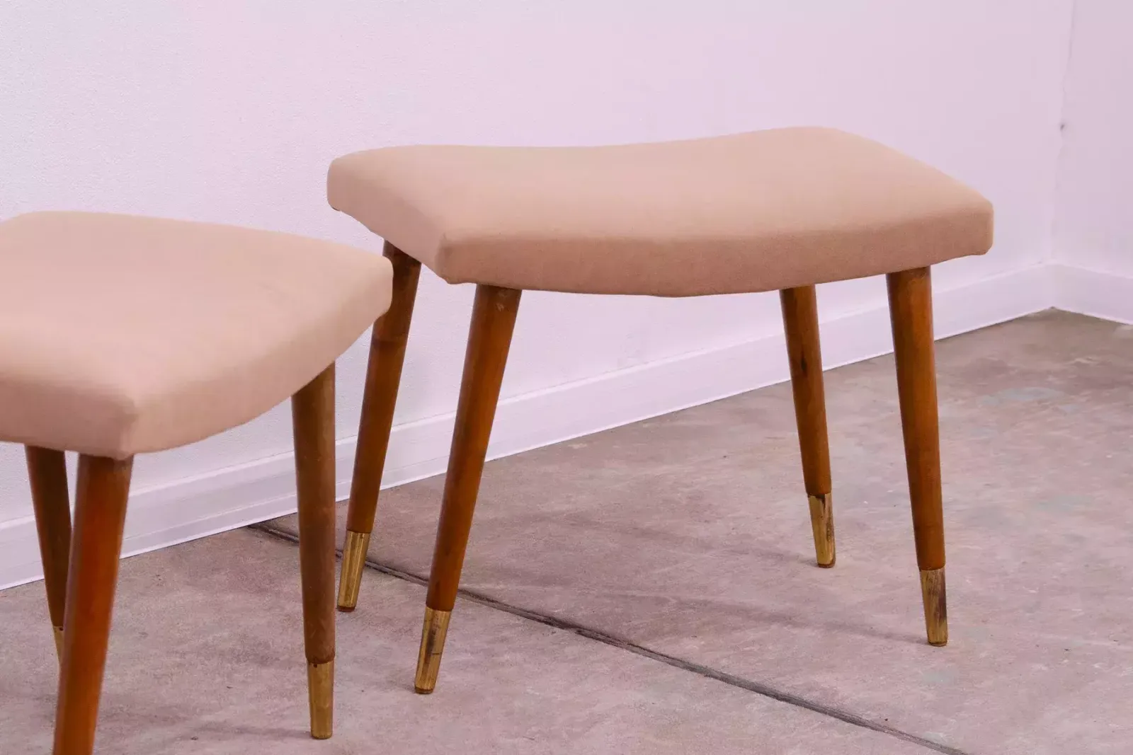 Pair Of Scandinavian Style Stools By Vyčítal And Sedláček, Czechoslovakia, 1960´S photo buy