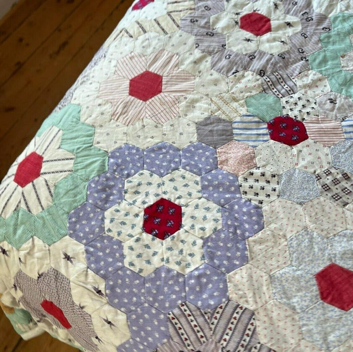 photo furniture 19th Century Hand Stitched Patchwork Quilt