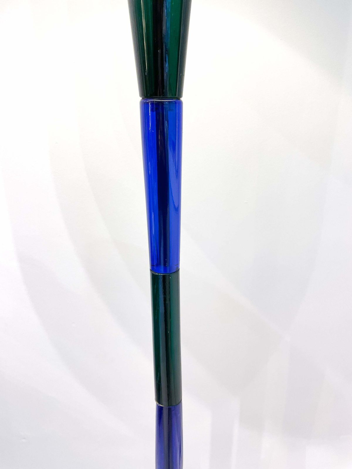 Mid Century Blue And Green Murano Glass Floor Lamp By Fulvio Bianconi, 1950s photo buy
