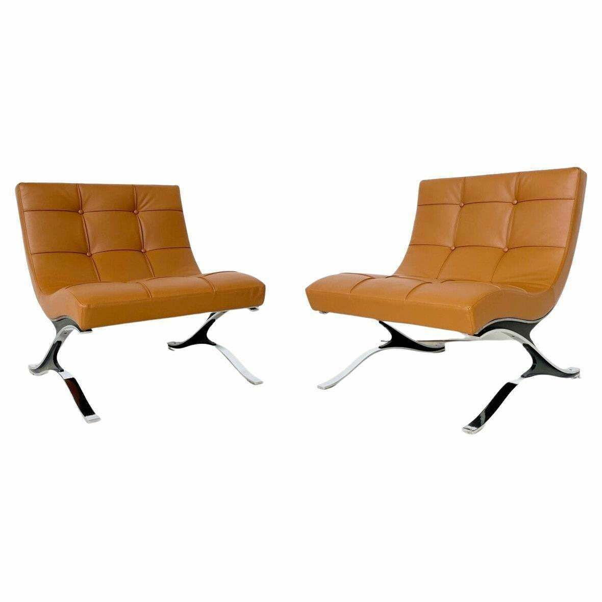 Mid Century Modern Brown Leather Armchair, Italy, 1970s