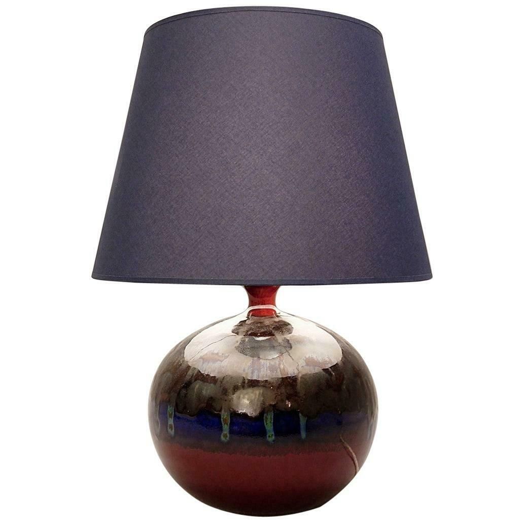 German Pottery Table Lamp By 1814 Hutschenreuther Le Lion, 1960s photo vinterior