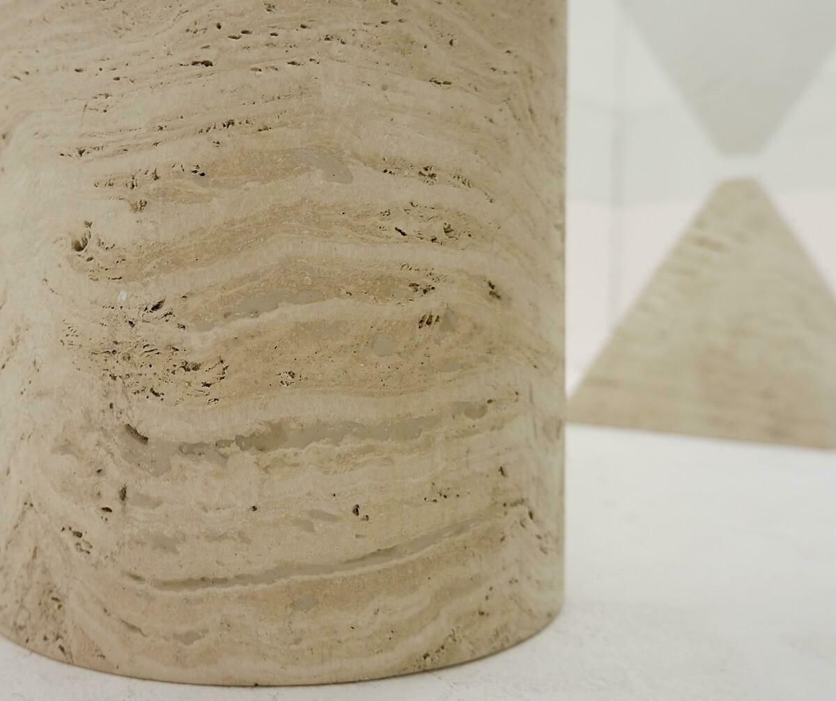Mid Century "Metaphora" Coffee Table By Massimo Et Lella Vignelli, Travertine photo 6040.0