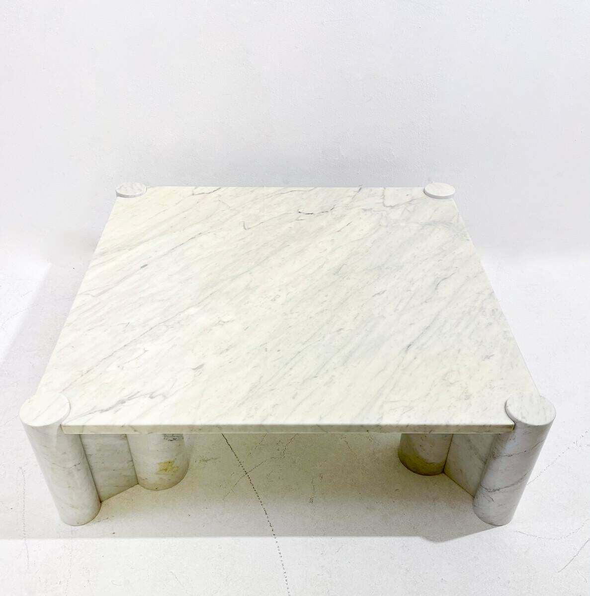 White Carrara Marble Jumbo Coffee Table By Gae Aulenti For Knoll Inc, 1960s photo 13564.0