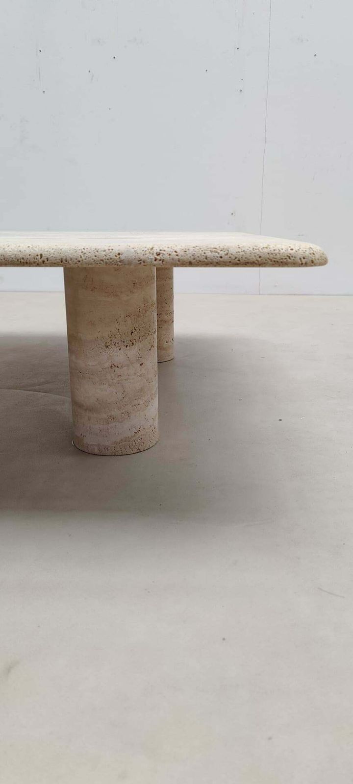 Mid Century Travertine Square Coffee Table By Angelo Mangiarotti, Italy, 1970s photo furniture