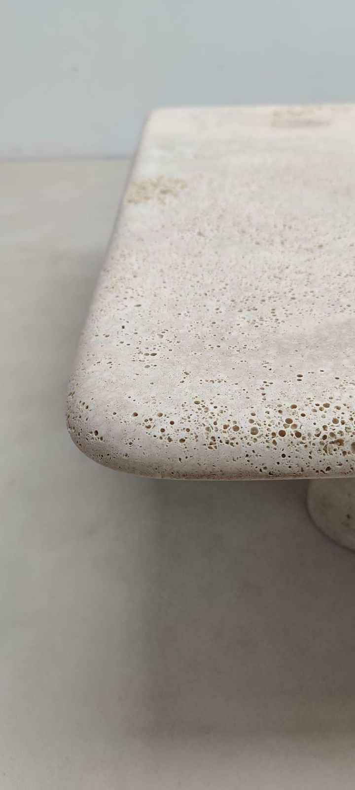 Mid Century Travertine Square Coffee Table By Angelo Mangiarotti, Italy, 1970s photo buy