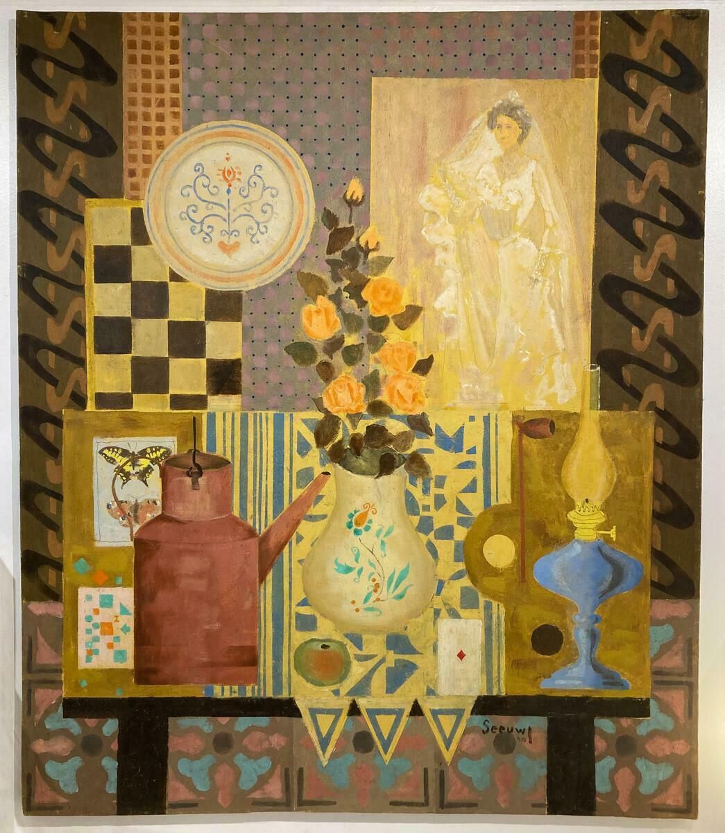 Jos Seeuws (1912 2003) Painting, Belgium, 1970s photo vintage