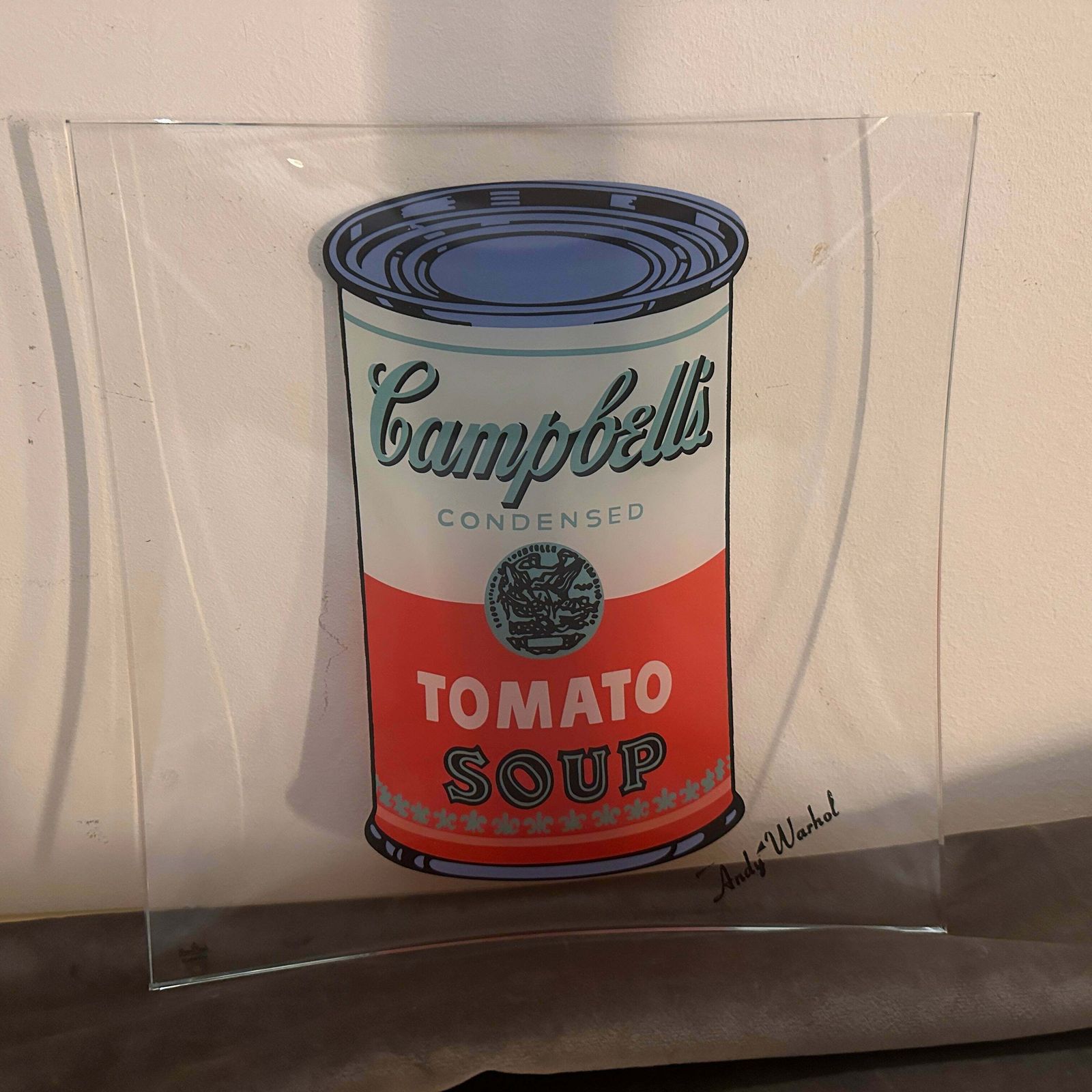 1990s Rosenthal Campbell Soup Glass Square Vide Poche Designed By Andy Warhol photo for sale